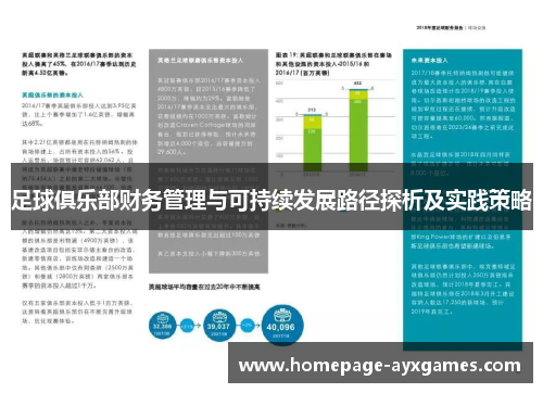 足球俱乐部财务管理与可持续发展路径探析及实践策略 足球俱乐部财务管理与可持续发展路径探析及实践策略