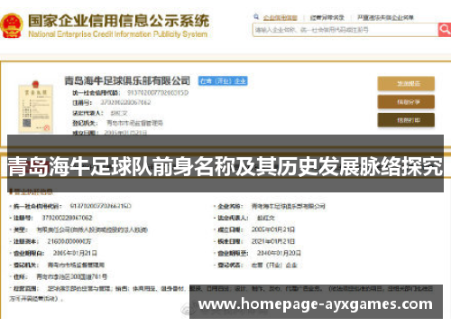 青岛海牛足球队前身名称及其历史发展脉络探究
