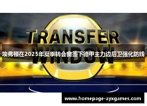 埃弗顿在2025年夏季转会窗签下德甲主力边后卫强化防线